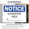 Signmission Quarantine Area #____, 7 in W x Rectangle, Vinyl Decal OS-2PACK-NS-D-57-L-17933 - alternate 5